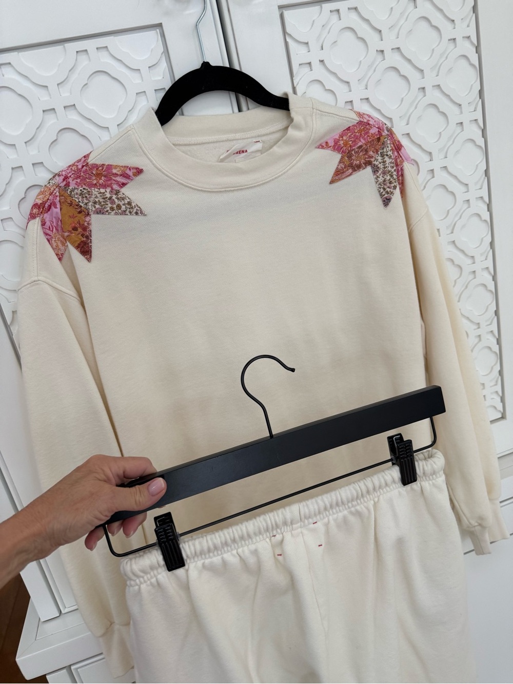 XIRENA Cream Embroidered Shoulder Star Sweatsuit - Picture 2 of 7